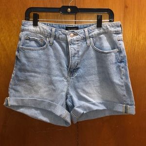 High waisted jean shorts!